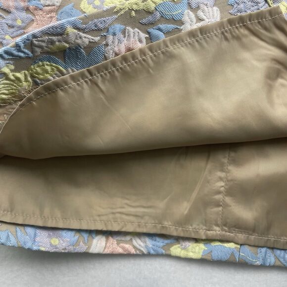 Calvin Klein Floral Pastel Embroidered Sheath Dress Sleeveless Pencil- 2 - Picture 8 of 15